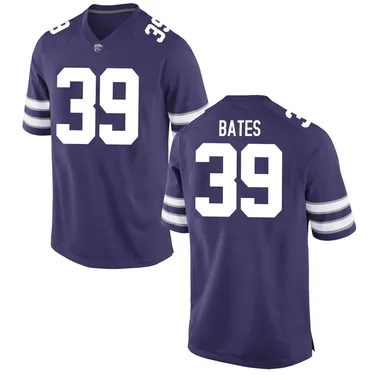 Men's Game Travis Bates Kansas State Wildcats Football College Jersey - Purple
