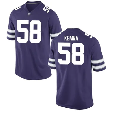 Men's Game Will Kemna Kansas State Wildcats Football College Jersey - Purple