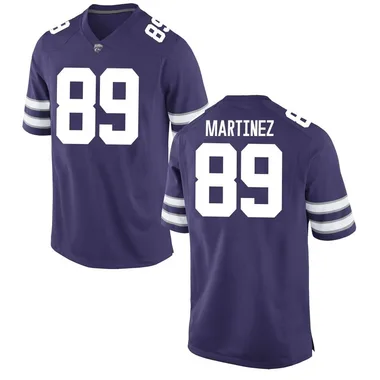 Men's Game Zayden Martinez Kansas State Wildcats Football College Jersey - Purple