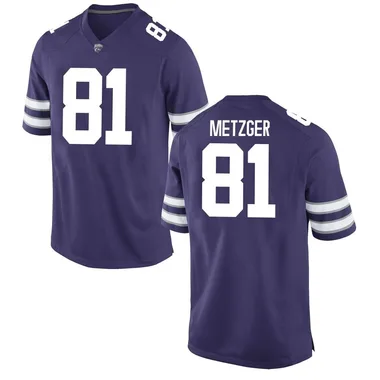 Men's Replica Andrew Metzger Kansas State Wildcats Football College Jersey - Purple