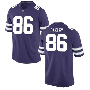 Men's Replica Garrett Oakley Kansas State Wildcats Football College Jersey - Purple