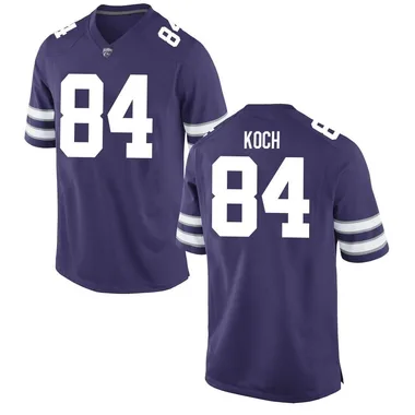 Men's Replica Isaac Koch Kansas State Wildcats Football College Jersey - Purple
