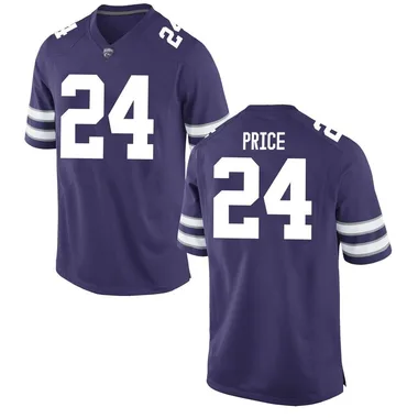 Men's Replica JB Price Kansas State Wildcats Football College Jersey - Purple