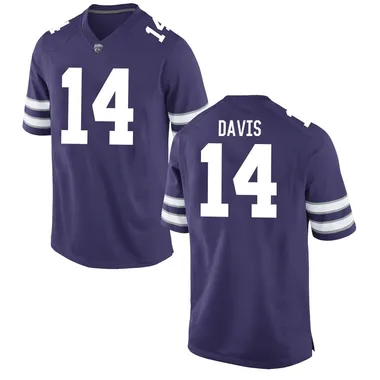 Men's Replica Jemyri Davis Kansas State Wildcats Football College Jersey - Purple