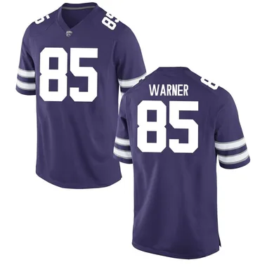 Men's Replica Kade Warner Kansas State Wildcats Football College Jersey - Purple