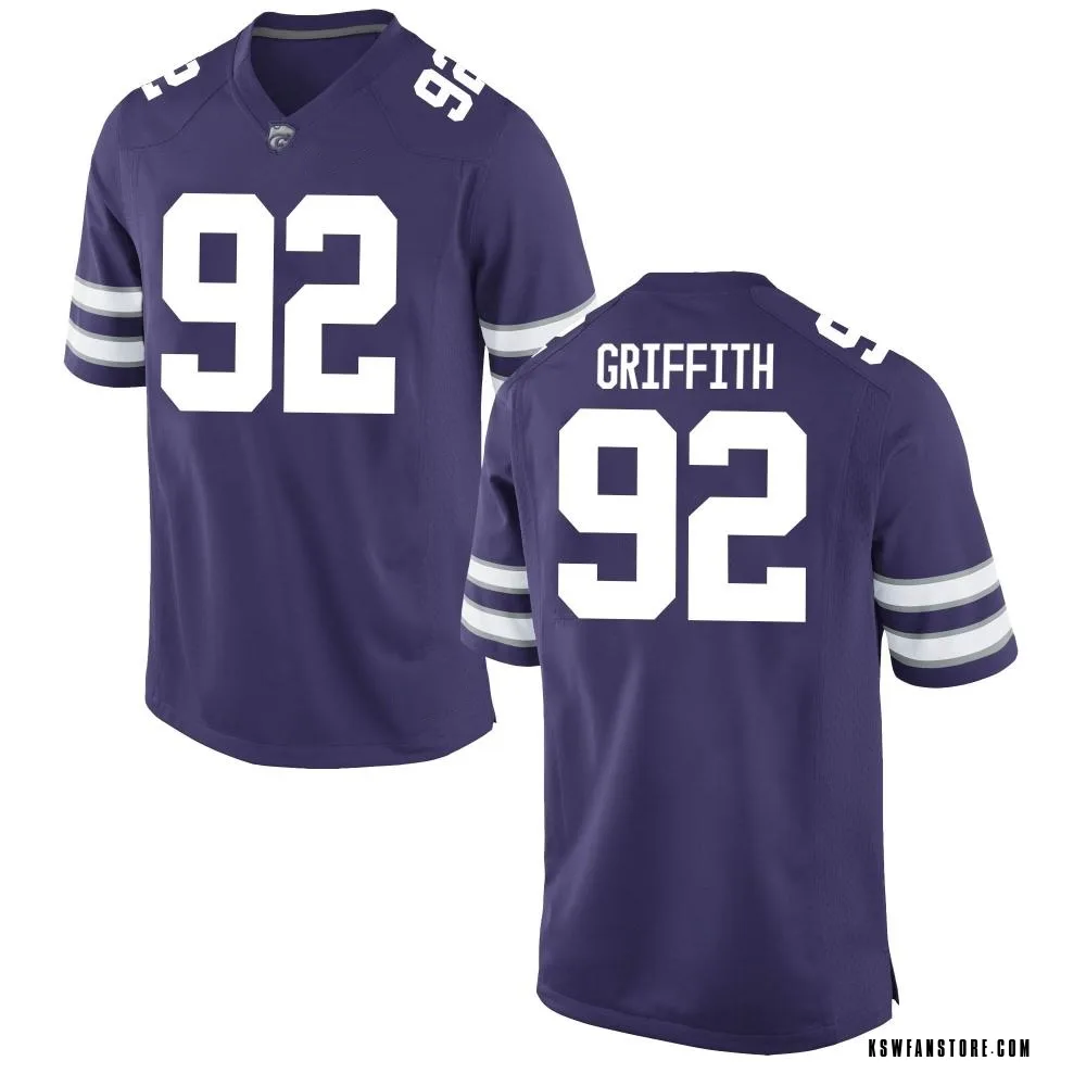 Men's Replica Truman Griffith Kansas State Wildcats Football College Jersey - Purple