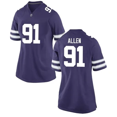 Women's Game Jordan Allen Kansas State Wildcats Football College Jersey - Purple