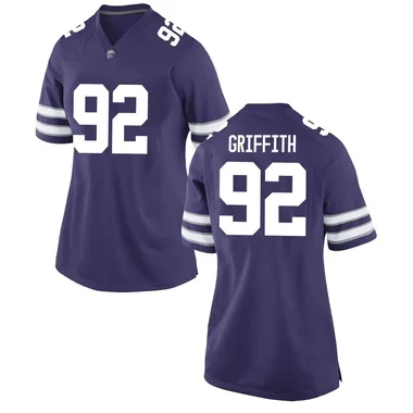 Women's Game Truman Griffith Kansas State Wildcats Football College Jersey - Purple
