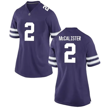 Women's Replica Colby McCalister Kansas State Wildcats Football College Jersey - Purple