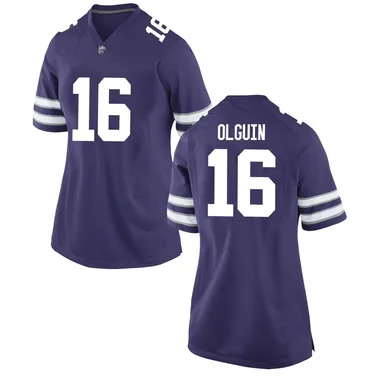Women's Replica Mason Olguin Kansas State Wildcats Football College Jersey - Purple