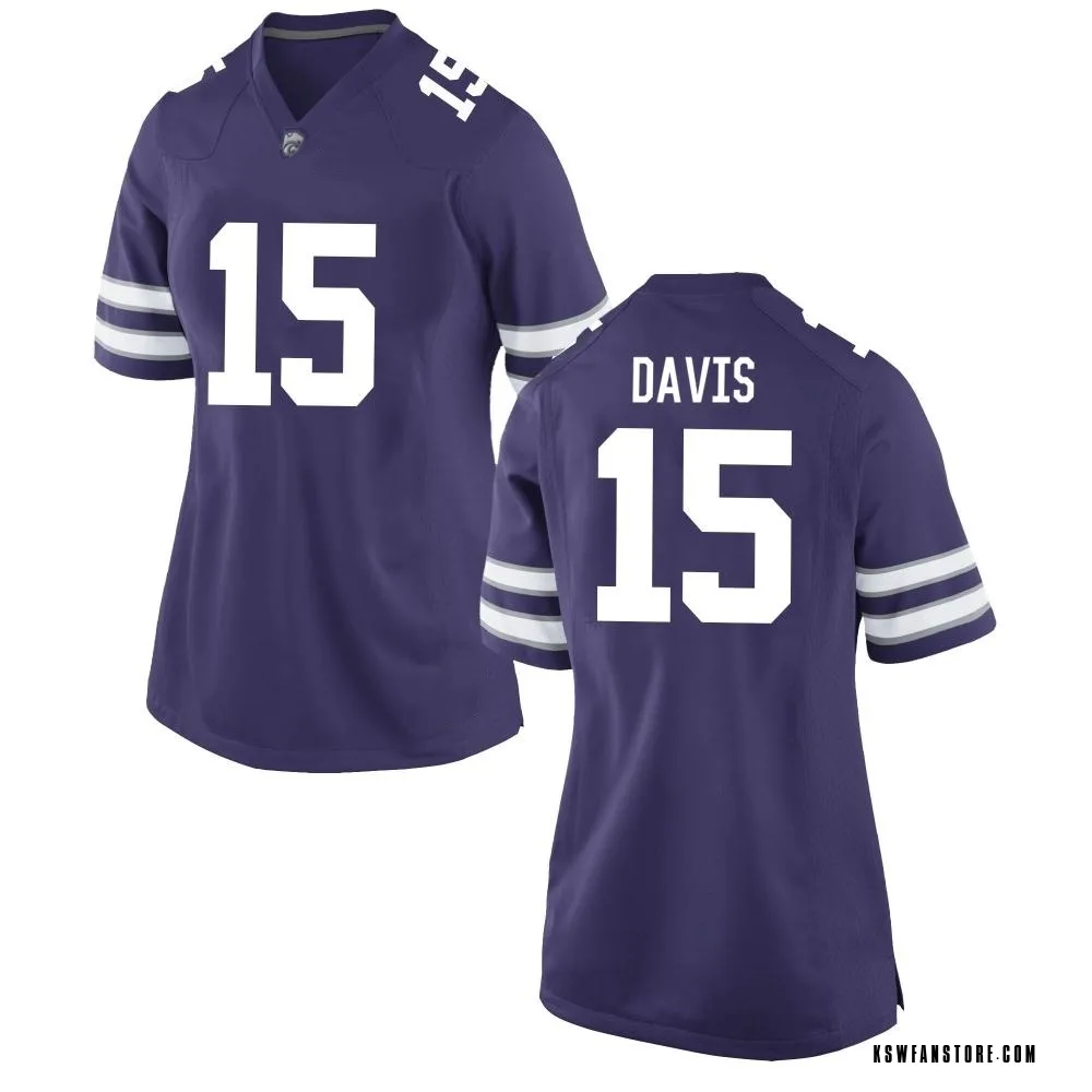 Women's Replica Trae Davis Kansas State Wildcats Football College Jersey - Purple