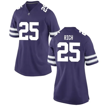 Women's Replica Zashon Rich Kansas State Wildcats Football College Jersey - Purple