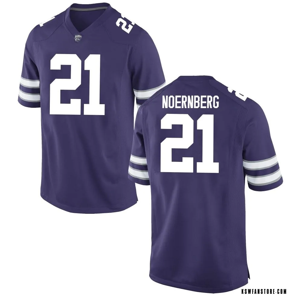 Youth Game Bryce Noernberg Kansas State Wildcats Football College Jersey - Purple