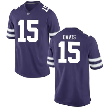 Youth Game Trae Davis Kansas State Wildcats Football College Jersey - Purple