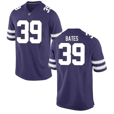 Youth Game Travis Bates Kansas State Wildcats Football College Jersey - Purple