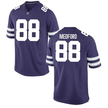 Youth Replica Caleb Medford Kansas State Wildcats Football College Jersey - Purple