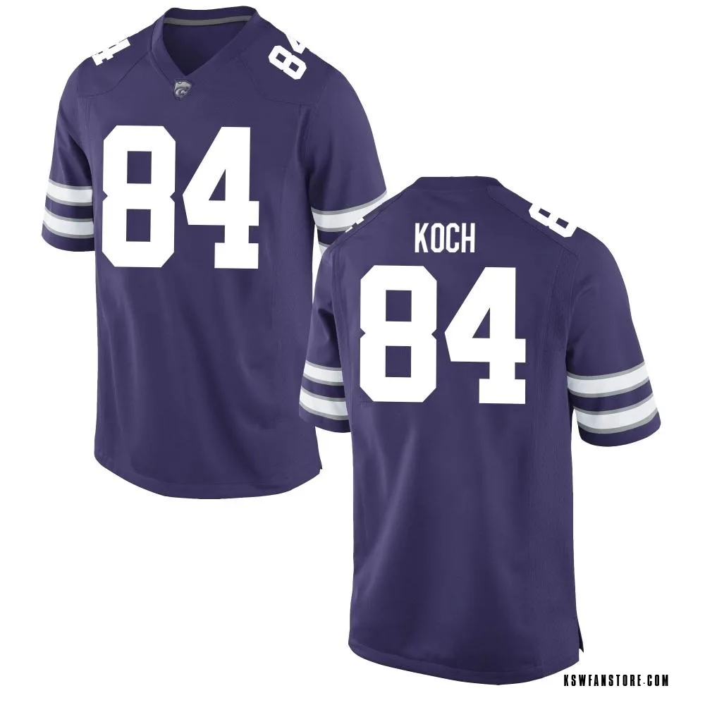 Youth Replica Isaac Koch Kansas State Wildcats Football College Jersey - Purple