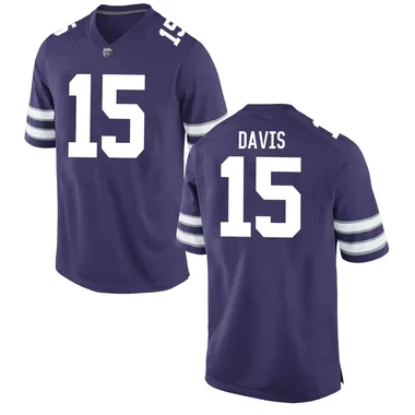 Youth Replica Trae Davis Kansas State Wildcats Football College Jersey - Purple