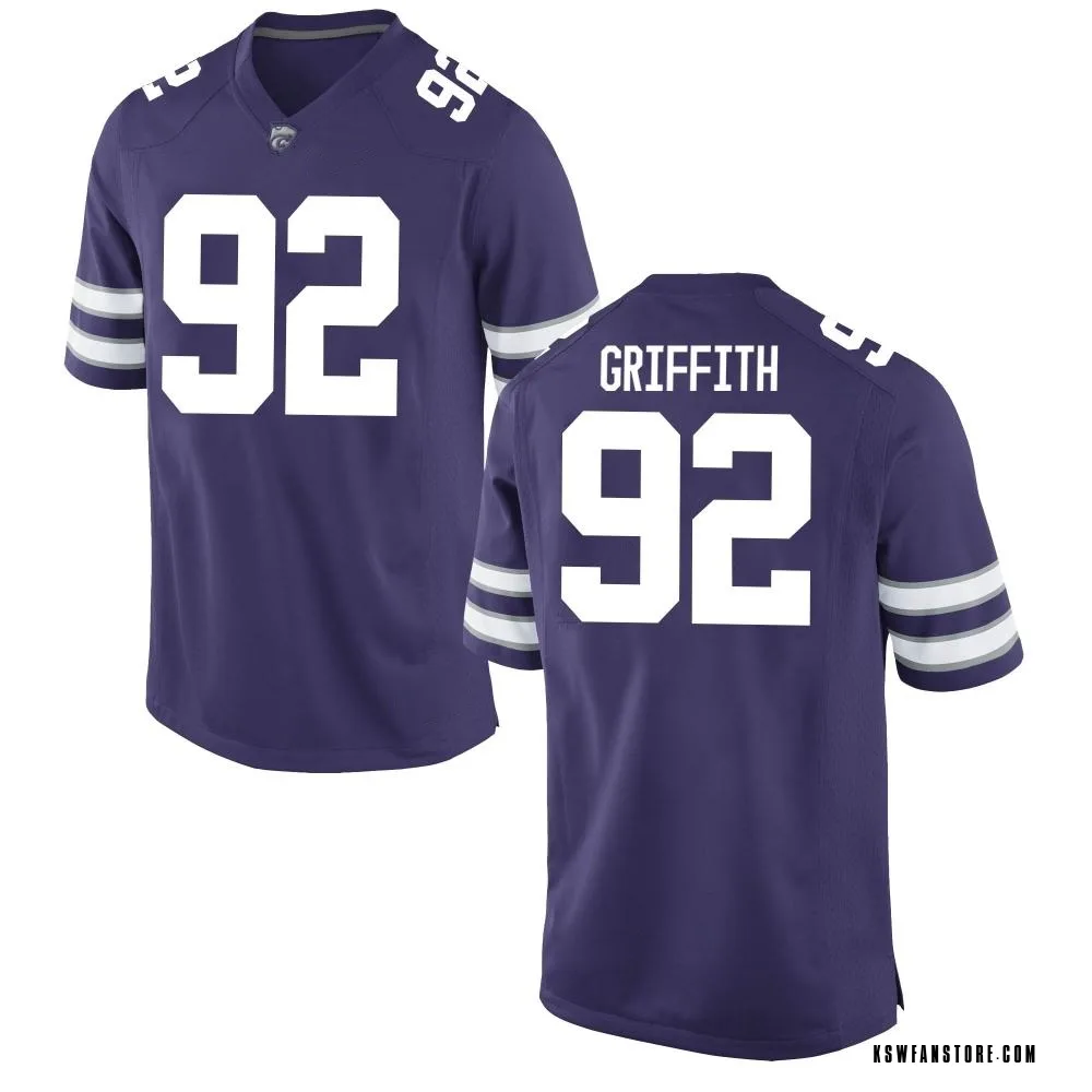 Youth Replica Truman Griffith Kansas State Wildcats Football College Jersey - Purple